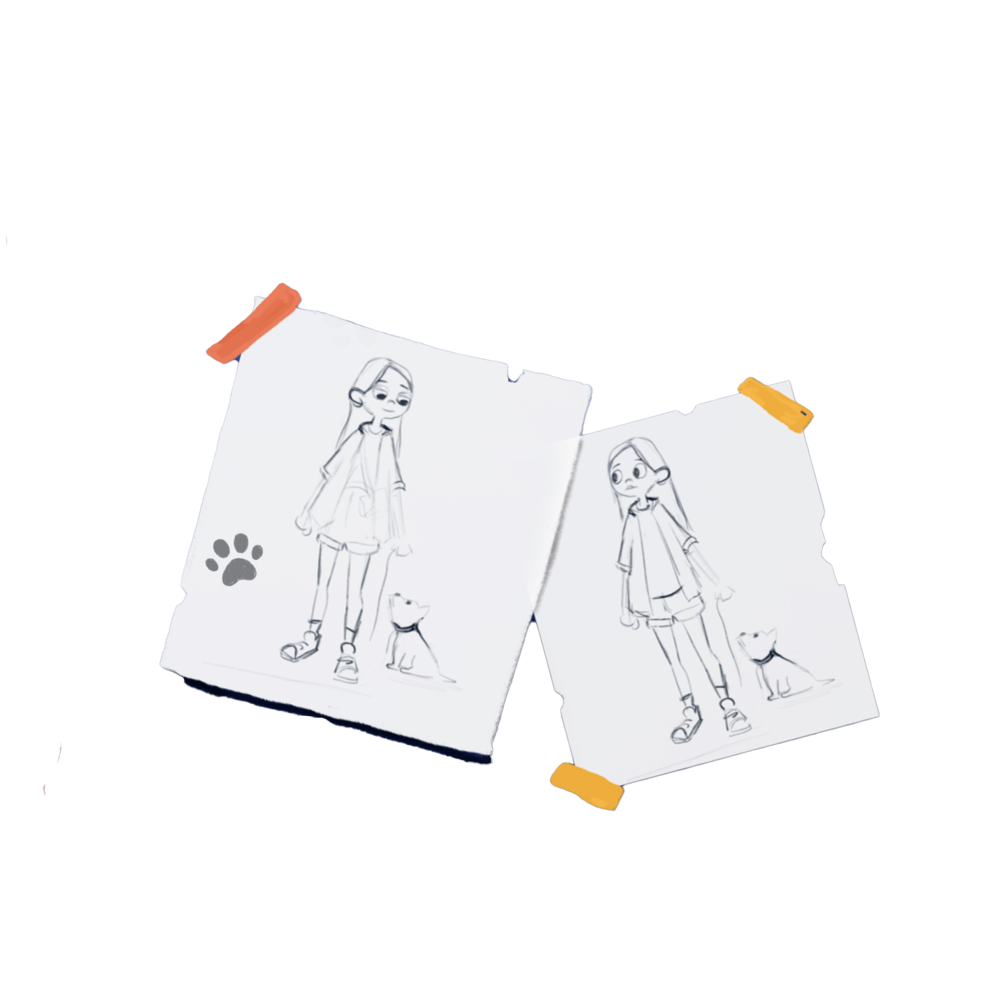 Leroy and Pie — original 2D illustration